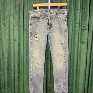 Levi's Light Blue Distressed Slim Jeans